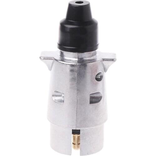 2020 New Durable 7 Pin Aluminium Alloy Plug Trailer Truck Towing Electrics 12V Connector EU Plug No23