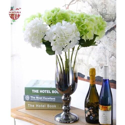8 Pieces Artificial Decorative Flowers Wedding/Party/Home Decoration PU Latex Petal Moisturizing Real Touch Flowers Hydrangeas