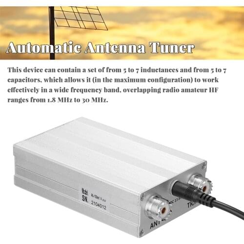 Automatic Antenna Tuner 1.8MHz~30MHz Elements of Amateur Radio Equipment Part of Amplifiers Transceivers Automatic Mode with LCD