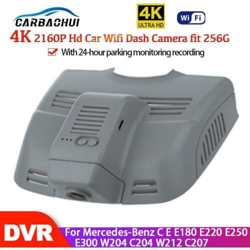 New 4K Car Wifi DVR Camera Dash Cam 24H Full HD 2160P Night Vision For Mercedes-Benz C E E180 E220 E250 E300 W204 C204 W212 C207