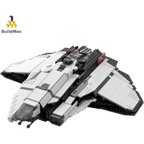 Buildmoc Star Citizens Mercury Starrunner Spaceship Modular Battleship Weapon Building Block Model Children Toy Birthday Gift