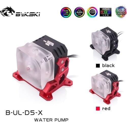 Bykski B-UL-D5-X, D5 Pump With Bracket & Armor, Aluminum Alloy Bracket And Armor, Head 3.8 Meters, Flow 1100L/H