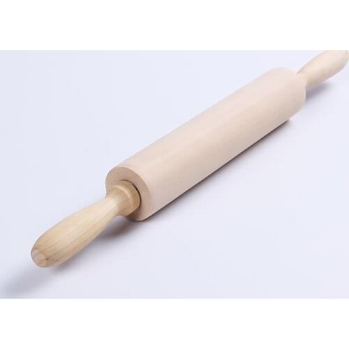 Wood Rolling Pin None Paint For Bakeware Dessert Baking Cookies Dough Wooden Roller