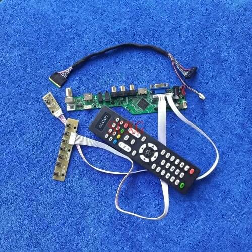 DIY Kit 1366*768 LCD LED AV VGA USB HDMI-compatible Fit BT156GW01/BT156GW02 Monitor controller board Signal analog 40-Pin LVDS