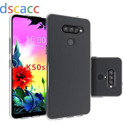DSCACC Transparent Clear Soft TPU Cover Case for LG K50S K20 (2019) K40S G8S ThinQ K40 K50 Q60 Clear STYLO 5 100pcs