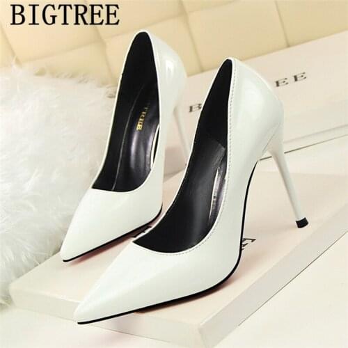 Elegant Shoes Pointed Toe High Heels Bigtree Shoes Sexy High Heels Stiletto Wedding Shoes Bride Ladies Pumps Gold Heels Ayakkabi