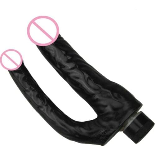 Double head dildos Vibrator penis Vibrating masturbation gspot stimulate anal vagina butt Realistic due dong plug adult Sex Toys