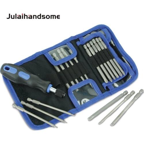 Julaihandsom New 25 Pcs Screwdriver Bits Set for Household Car repairing Tool Set with 23Pcs 100mm CRV Bits Set Hand Tool Set
