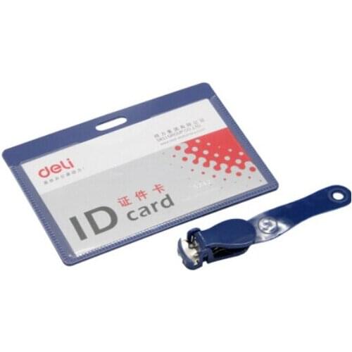 Working permit card with clip and ID card cover