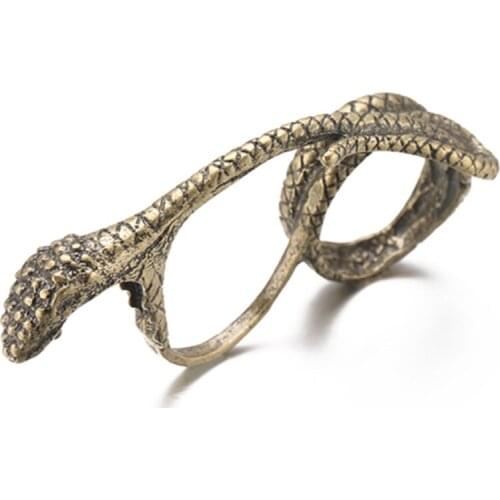 LUBOV European And American Snake Design Rings Retro Personality Rings Party Golden Factory Wholesale Ring 2019 New