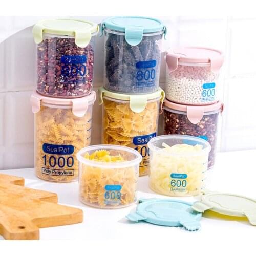 Food Preservation Container Coarse Cereals Grains Jar Scale Bottle Fresh Pot Kitchen Storage Cans Fruit Snacks Sealing Box Tank
