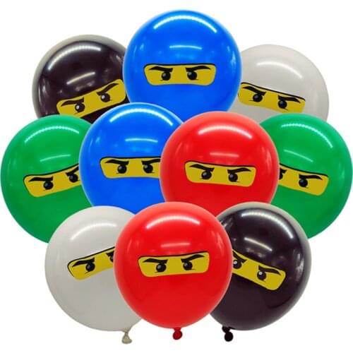 Legoing Ninjagoing Theme Party Decoration Paper Cup Plate Hat Baby Shower Balloon Kids Birthday Party Favors Super Hero Supplies