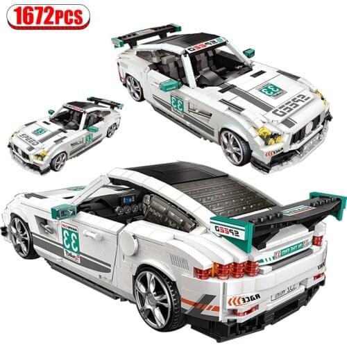 Mini City Racing Mechanical Technical Car Model Building Blocks Creator Super Vehicle Sports Car Bricks Toys For Boys Gifts