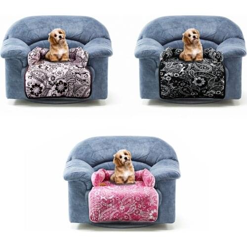 Multifunction Pet Beds On Your Sofa/Bed/Car/Chair/Floor Dot Cat Seat Cover Platy Mat Blanket Floral Print Washable Soft Cotton