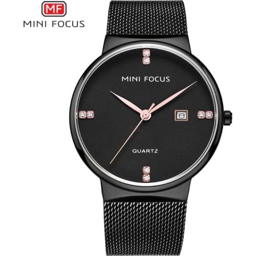 2018 New Fashion Top Brand MINIFOCUS Stainless Steel Strap Mens Watches Business Quartz Watch Casual Clock Relogio Masculino
