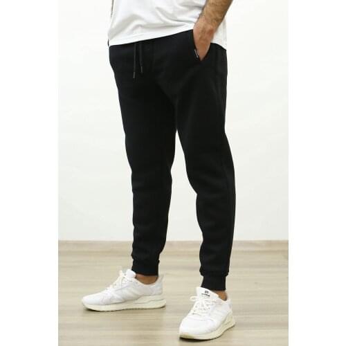 Mens Black Basic Tracksuit Sleepwear Casual Wear