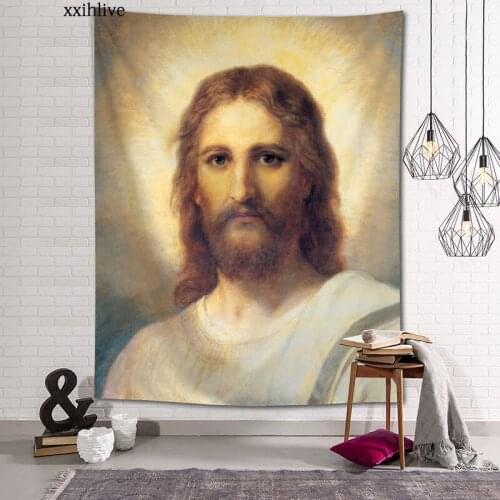 Wall Tapestry Vintage Decoration Jesus Christ Background Decorative Wall Hanging For Living Room Bedroom Dorm Room Home Decor