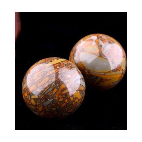 Natural Massage Health Ball 50mm Exercise Meditation Stress Relief RSI Handball Fitness Ball Natural Health Care Product 1 pair