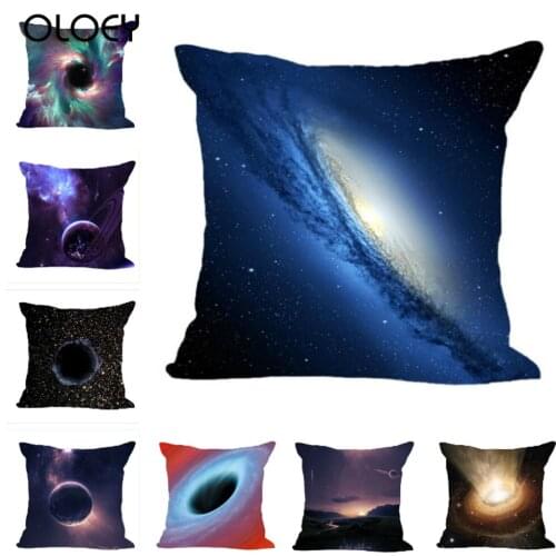 Universe Galaxy Cotton Linen Pillow Case Cushion Cover Fantasy Universe Decorative Throw Pillow Case for Couch Bed Home 45X45CM
