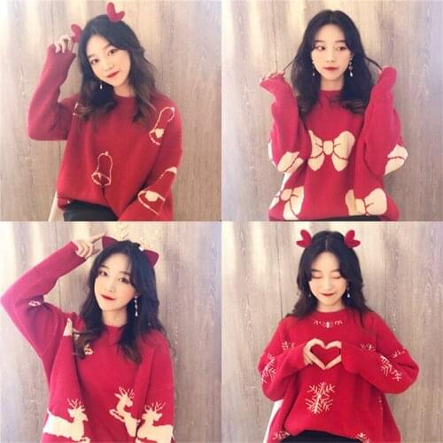 2020 New Womens lovely Ugly Christmas Sweater For Holidays Santa Elf Christmas Funny Fake Hair Sweater Autumn Winter Blouses