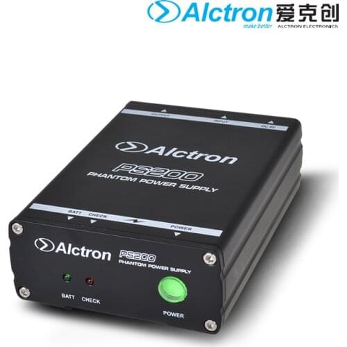 Original Alctron PS200 48V Phantom Power Supply for condenser microphone both by 9V battery and 9V adapter