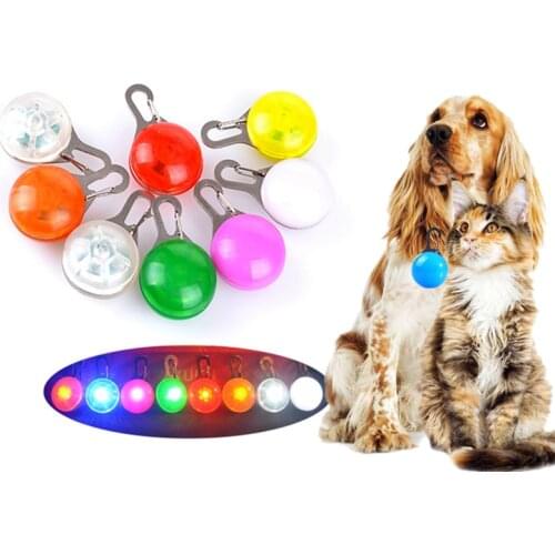 Pet Night Safety LED Flashlight Dog Cat Collar Leads Lights Glowing Pendant Necklace Pet Luminous Bright Glowing Collar For Dog