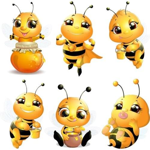 WaveHands Bees That Eat Honey Decal PVC Car Sticker UV printed PVC Motorcycle Decal Styling Accessories Automobiles