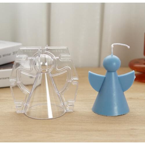 Two-Piece Plastic Candle Mold Angel Candle Mold Angel Shape Candle Plastic Mold with Wings Candle Molds for Candle Making