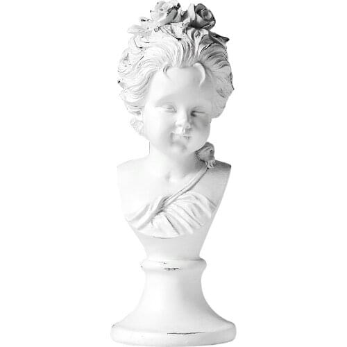 NORDIC STYLE GIRL PLASTER STATUE RESIN CRAFTS BEAUTY FIGURE HEAD PORTRAITS ART SCULPTURE HOME DECORATION ART MATERIAL R2941
