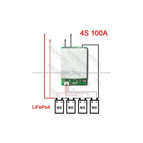 4S 12V BMS 100A LiFePo4 Lithium iron battery protection board w balance charging