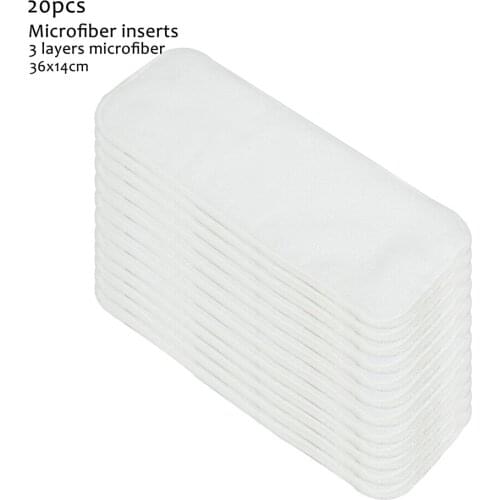 Microfiber Diaper Insert, Nappy pad, Nappy Booster For All Happy Flute Onesize Diaper Cover, Pocket Diaper,36cm x14cm 3 layers
