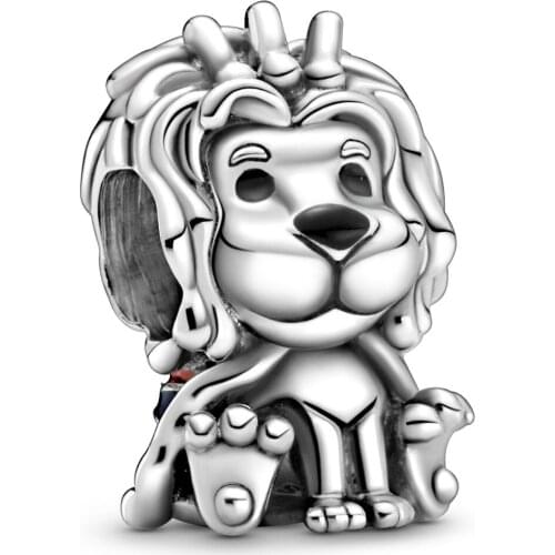 2021 New Charm 925 Sterling Silver Wavy Union Jack Lion Charm Beads fit Original Bracelet Bead Bangle Necklace Sliver Jewelry