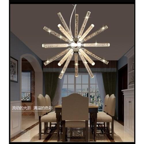 Nordic Spider star planet bubble crystal chandelier restaurant dining room bar hanging lighting