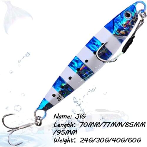 1PCS 24G/30G/40G/60G Winter Ice Fishing Lure Luminous Lure Artificial Hard Bait Marine Fishing Gear Fishing Tackle