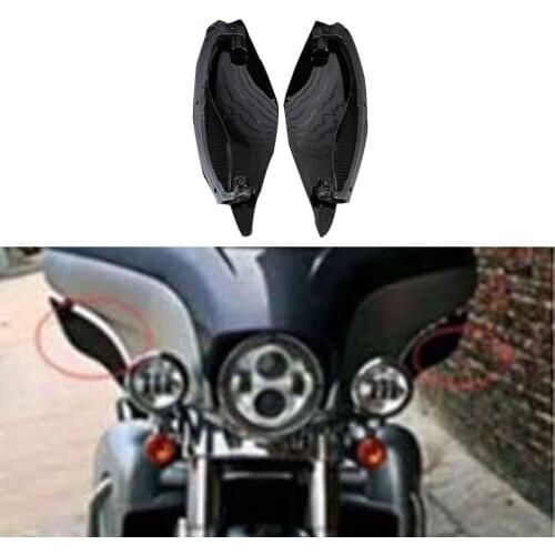 Adjustable Fairing Side Wings Air Deflectors Motorcycle Windshield For Harley Touring Electra Street Tri Glide 2014-2017 15 16