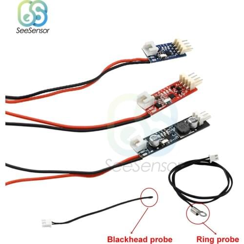DC 5V 12V PWM Temperature Controller Denoised Speed Controller Governor Board Module ON/OFF for PC Fan/Alarm with Wire Cable
