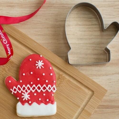 Christmas Series Stainless Steel Creative Cookie Mold Die Cut Mold Fondant Cake Mold Christmas Gloves Cutting