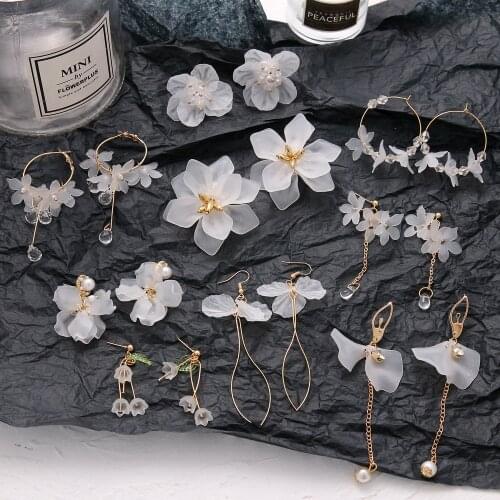 New flower handmade bohemia boho earrings women fashion long hanging earrings crystal female wedding earings party jewelry