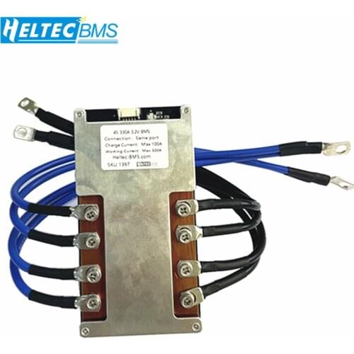 Cart Startup 12V BMS 300A 3S 4S 300A 330A Lifepo4 Li-ion battery protection RV with 8AWG Cable With Copper Nose