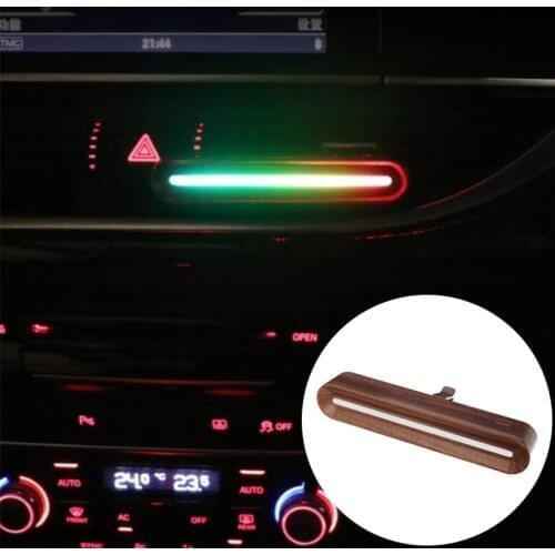 LED Car Ambient Light Music Pickup RGB Streamer Air Vent LED Atmosphere Neon Lamp with Air Fresheners Diffuser Car Accessories