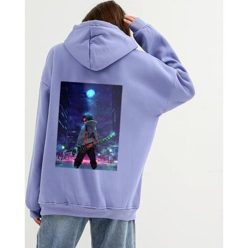 Japanese Anime Sweatshirts Oversized Clothes Harajuku Hoodie for Women Long Sleeves Hooded Pullover Loose Winter Unisex Clothing