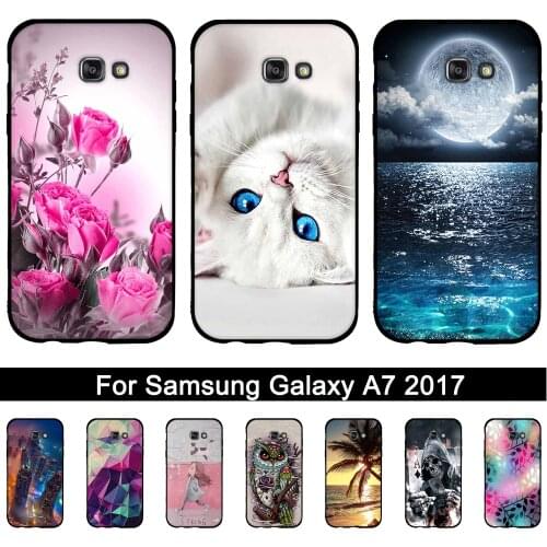 TPU Case for Samsung A7 2017 A720F Soft Silicone Phone Case Cover for Samsung A7 2017 Relief 3D Shells for Samsung a7 2017 A720