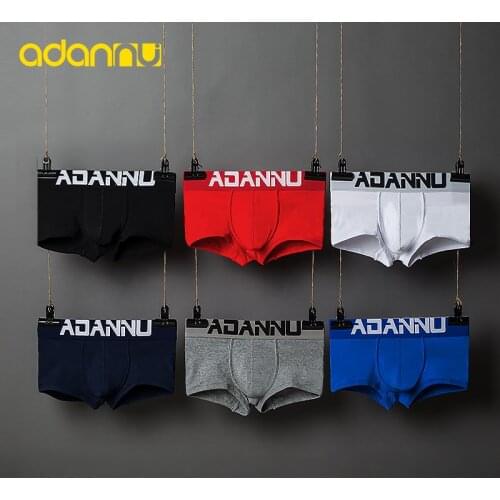 ADANNU Brand male underwear men boxers modal breathable cueca tanga comfortable underpants boxershorts calzoncillo men shorts