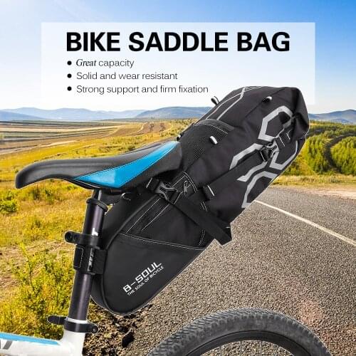 Cycling Bag Waterproof Bicycle Saddle Bag 10L Big Capacity Bike Seatpost Bag MTB Cycling Rear Seat Pannier Bag Bicycle Accessor