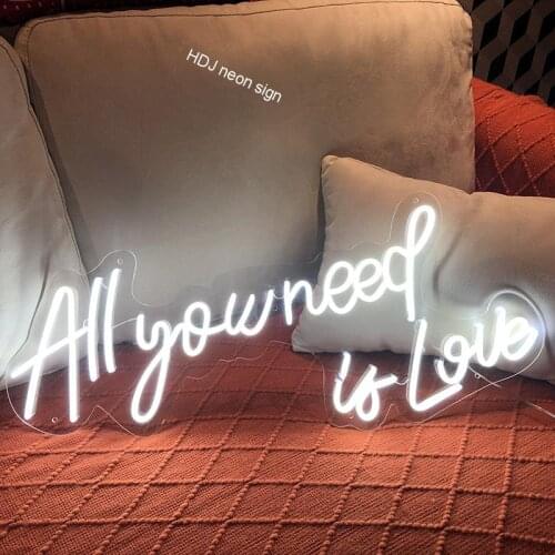 All you need is love Custom LED Neon Sign Wall Decor For Livingroom Home Wedding Party Display Neon Light Creative Gift