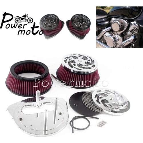 XXX Big 2pcs Air Filter Intake Twin Air Kit for Suzuki Boulevard M109R VZR1800 BOSS 2006-2019 Roaring Swirl Air Filtration