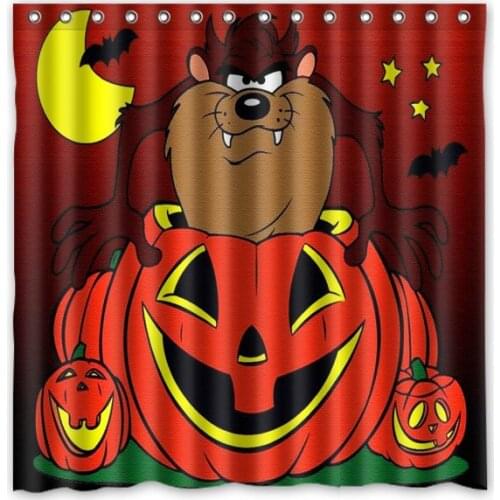 180X180CM free shipping Tasmanian Devil&Taz Robinson Background shower curtain polyester bath curtain creative curtains