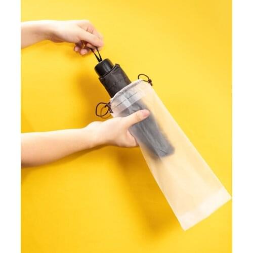 2Pcs Umbrella Storage Bag Waterproof Drawstring Bag Plastic Bag Out Storage Dust Bag Bundle Mouth Umbrella Cover Organizer