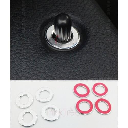 Door Lock Ring Trim 3D Sticker For Mercedes Benz E Class Interior Mouldings Car Styling Accessories