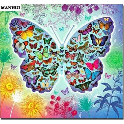 Diamond Cross Stitch Painting Diamond Embroidery Square Diamond Mosaic Picture Home Decoration Butterfly picture MH029